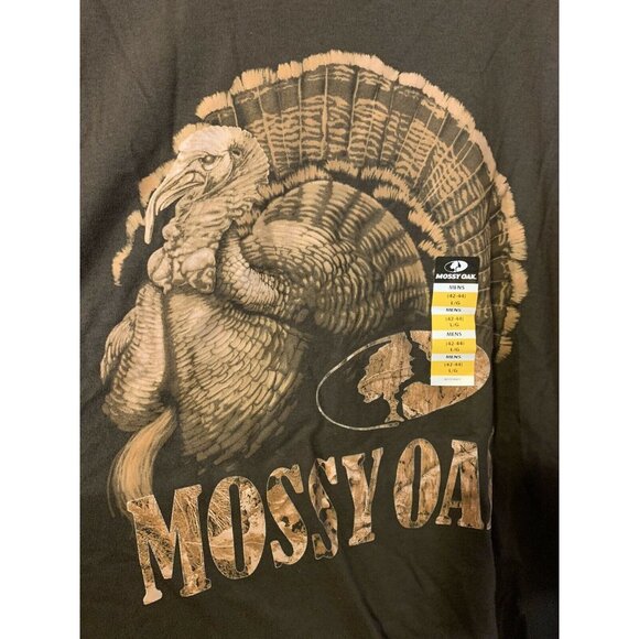 New Mossy Oak Outdoors T-shirt Men's L Delta Pro Weight Cotton‎ Brown NWT - Picture 1 of 6